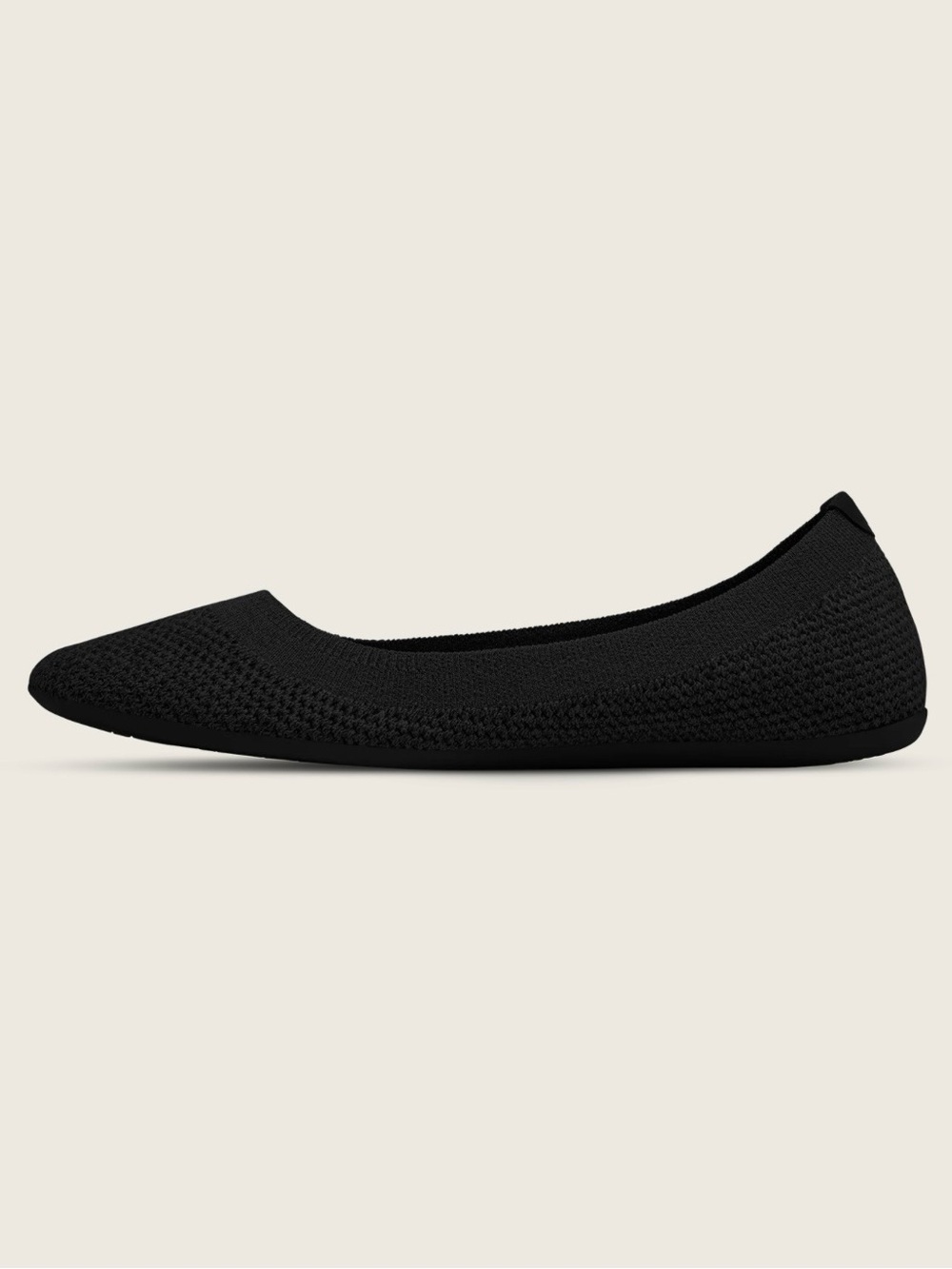 allbirds Women's Black Knit Ballet Flat